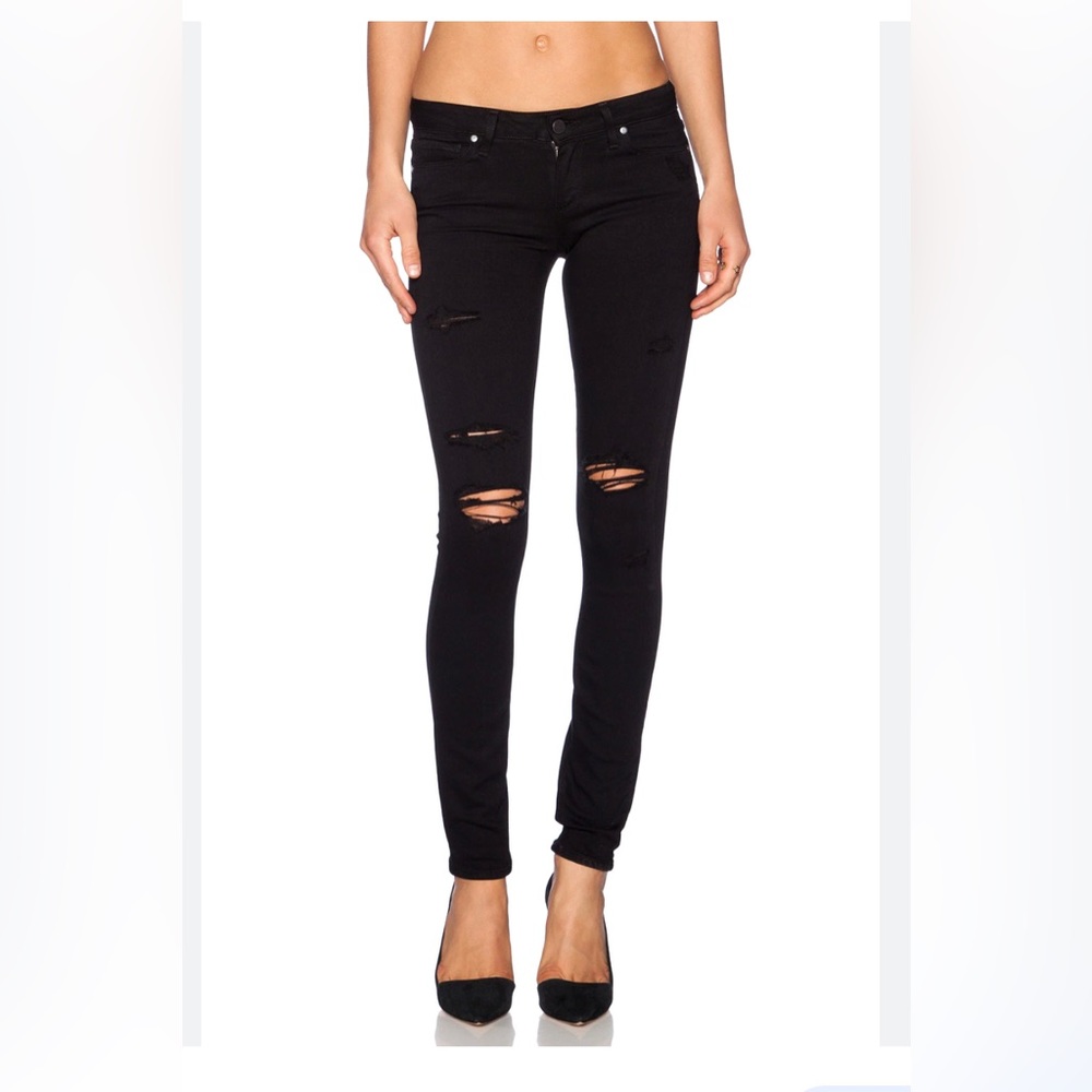PAIGE Verdugo Black Ultra Skinny Jeans Size 30